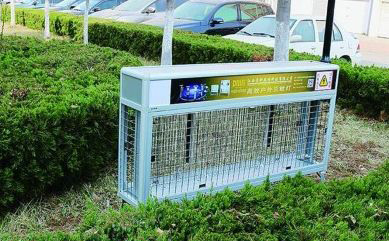 东营市政景观安装的户外灭蚊灯实拍 东营市政景观安装的户外灭蚊灯实拍